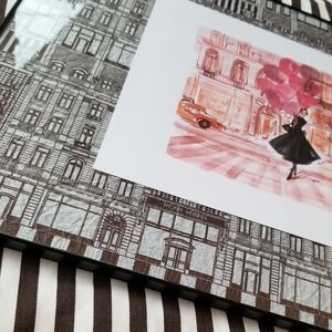 ❗Henri Bendel Custom Frame Art with Authentic Tissue Paper and Store Print❗